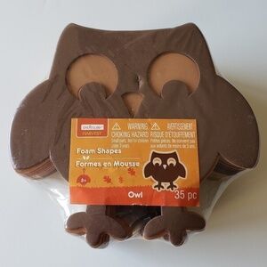 NWT - 35 Foam Owl Shapes